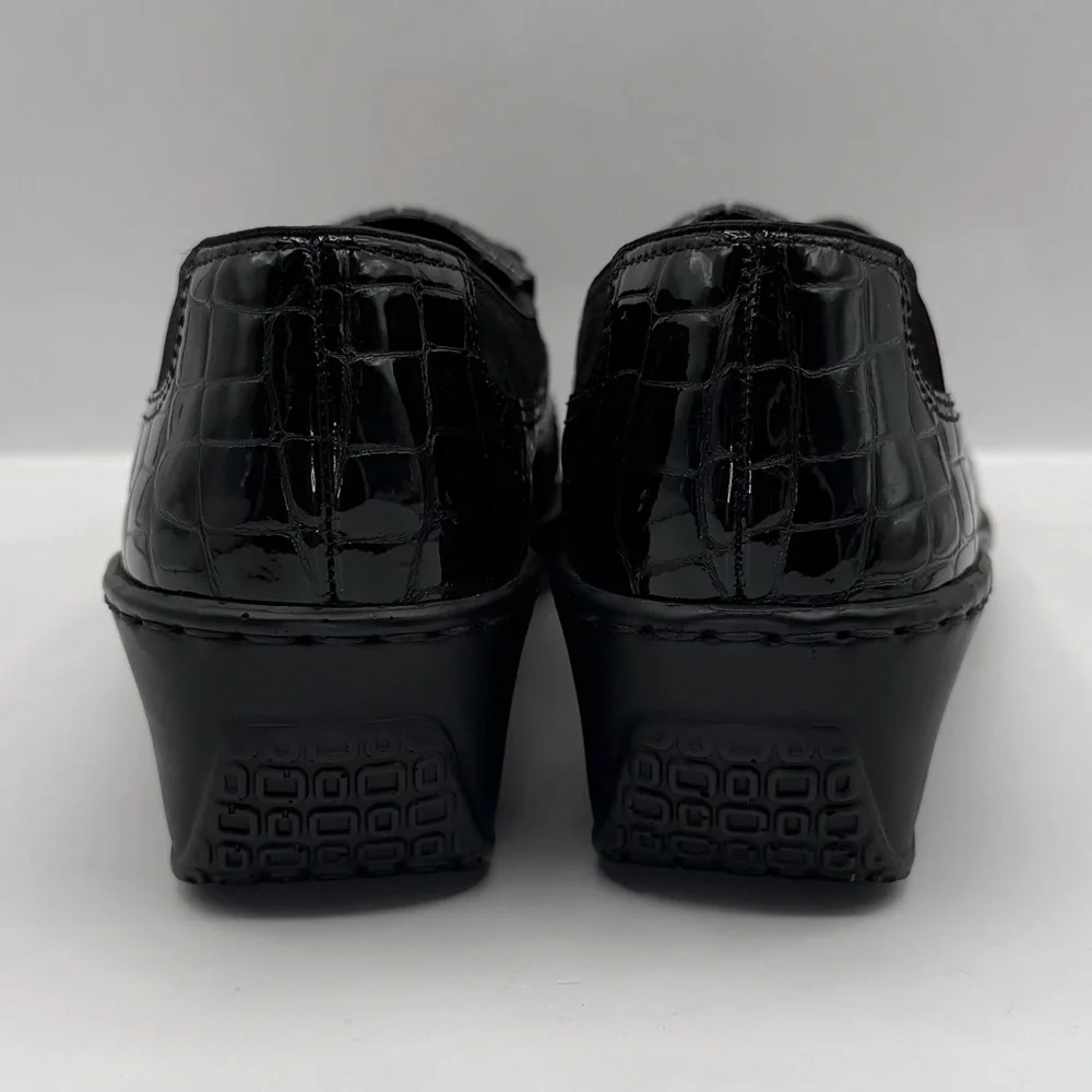 Ara Rachel Women's Loafers: Black Faux Croc Patterned - Size 8.5 US - Picture 7 of 8